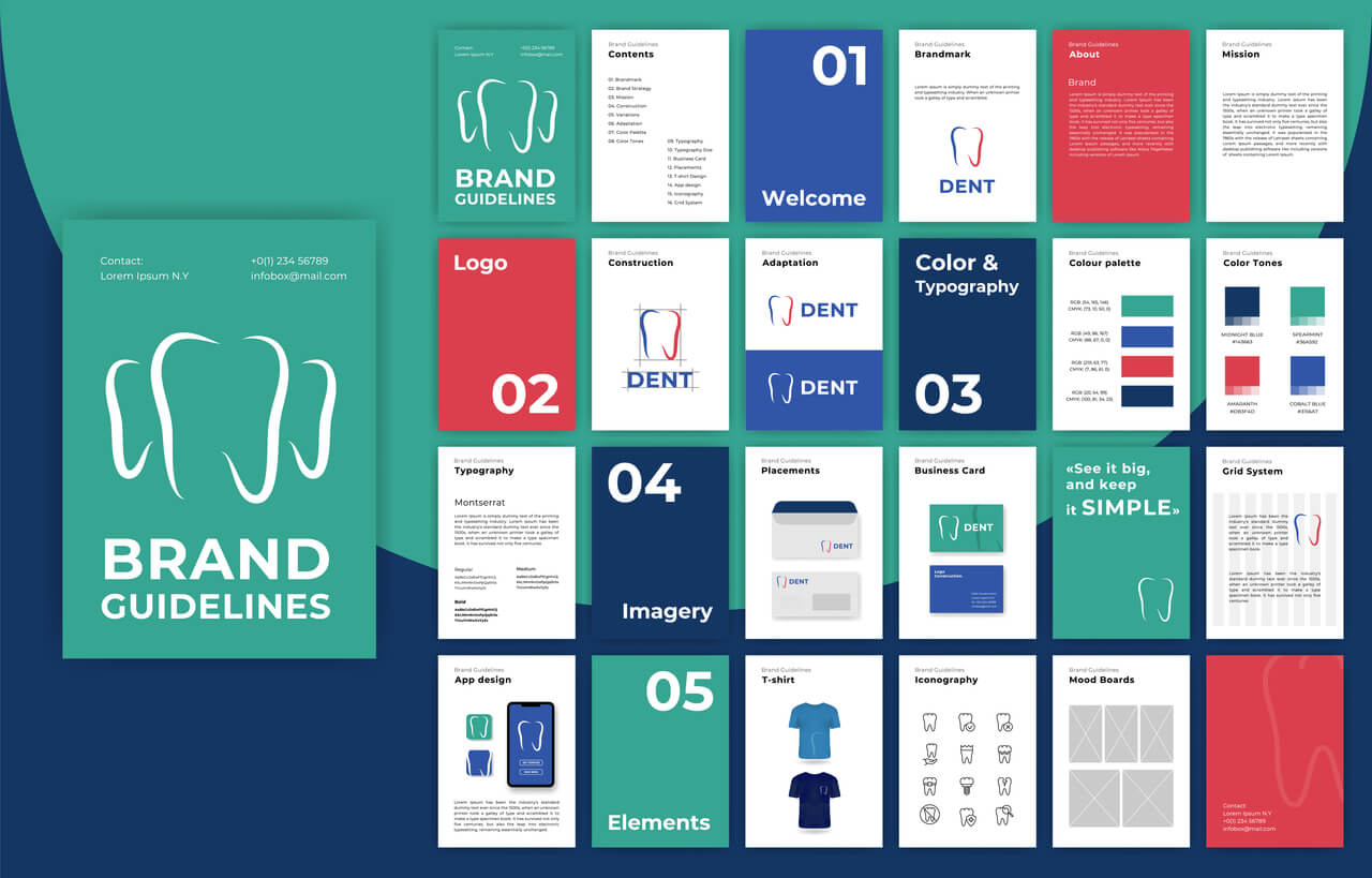 Multicolor Brand Guidelines template - creative branding services comprehensive guide